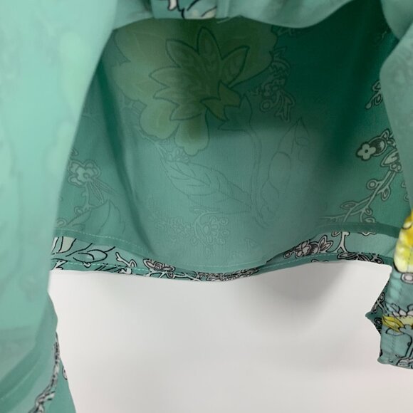 LOFT Top Floral Print Sleeveless V Neck Button Cami Tank Strappy - Picture 6 of 11